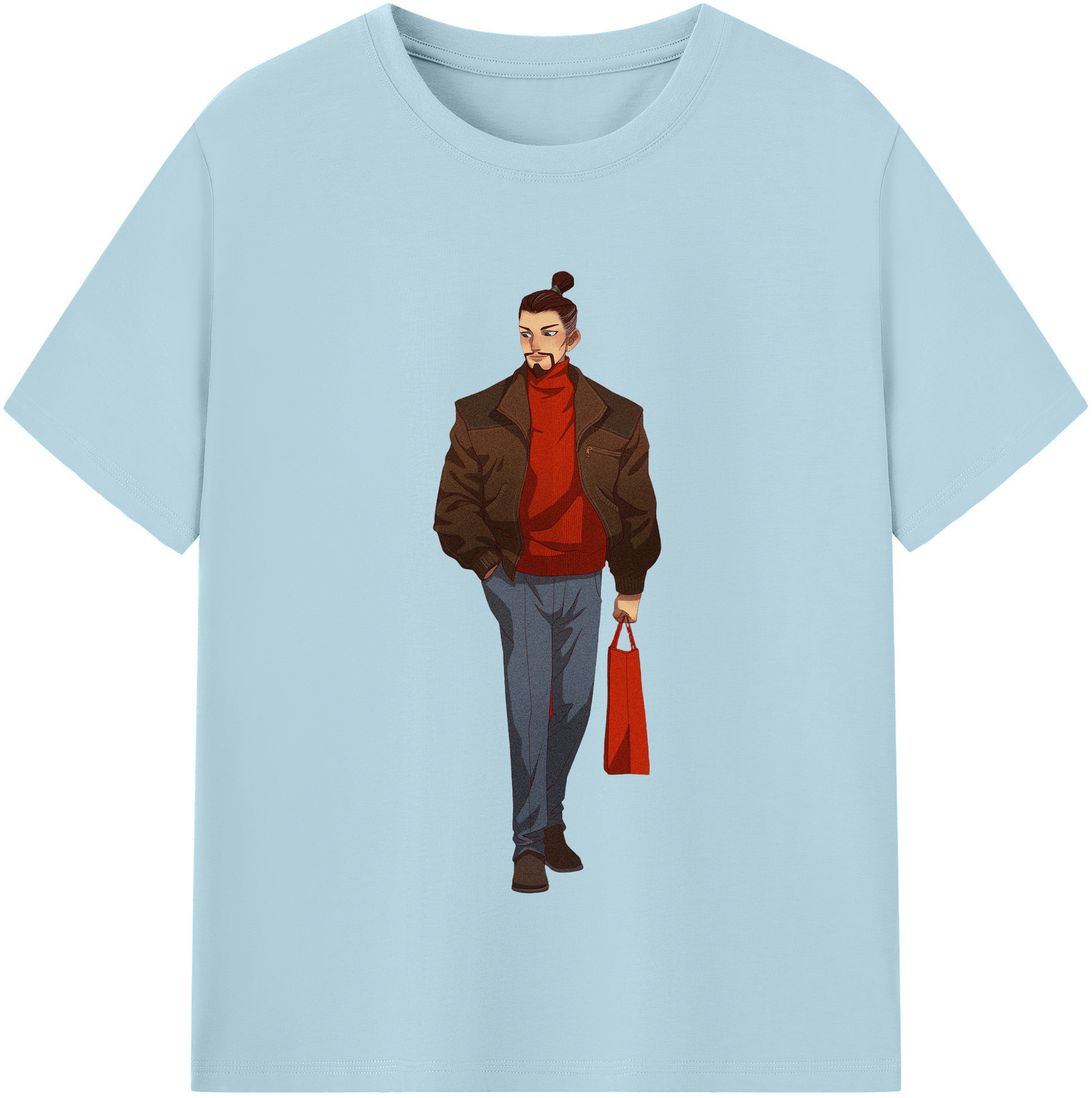 （画像用） Ne Zha 2 ナタ 魔童の大暴れ 綿100％半袖Tシャツ（フロントプリント）